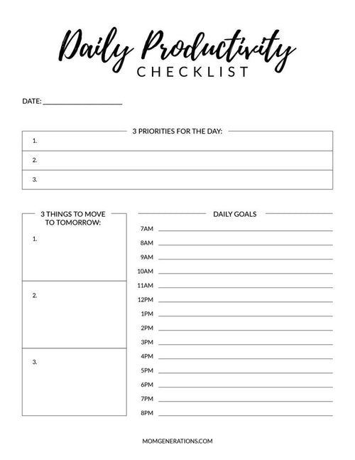 Digital Productivity & Planning Checklist (PDF)