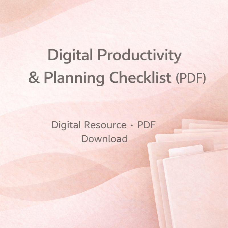 Digital Productivity & Planning Checklist (PDF)